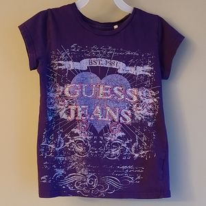 Guess purple short sleeved tee shirt